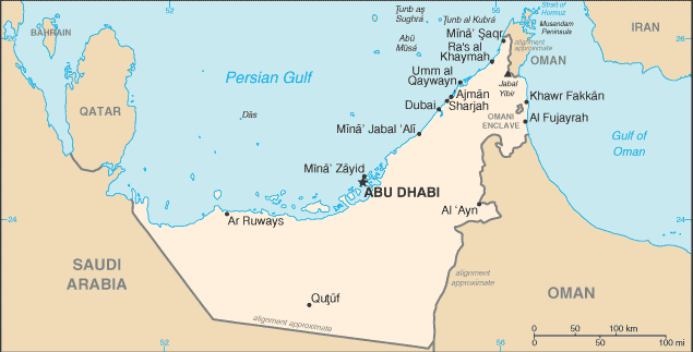 UAE map