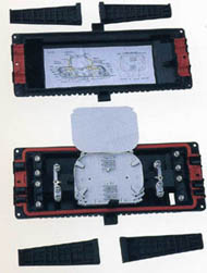 input output horizontal fiber optic splice closure fosc