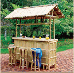 bamboo bar tiki outdoor furniture garden handicrat thatch