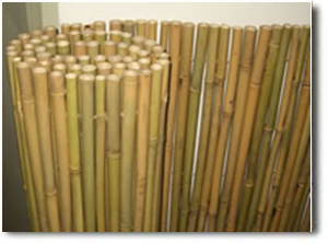 rolled bamboo fencing