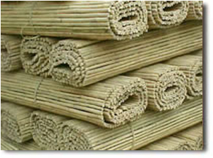 rolled bamboo fencing