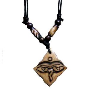 tibet carved yak bone pendant necklace