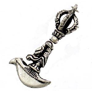 tibetan brass double dorje buddhism amulet pendant