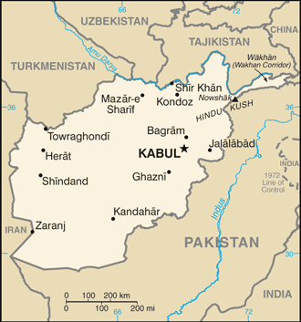 Afghanistan map