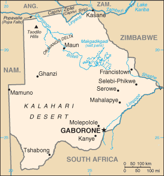 Botswana map