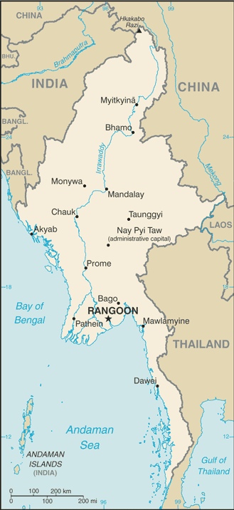 Myanmar map