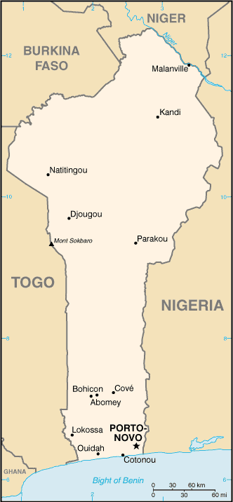 Benin map