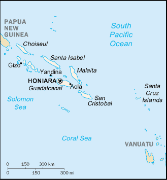 Solomon Islands map