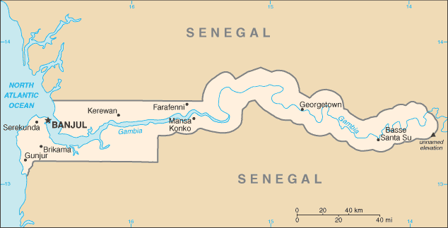 Gambia map