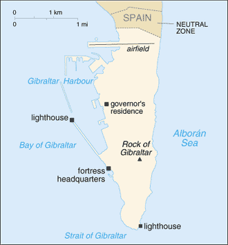 Gibraltar map