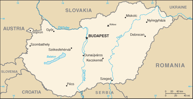 Hungary map