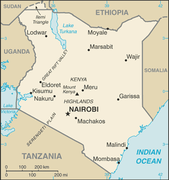 Kenya map