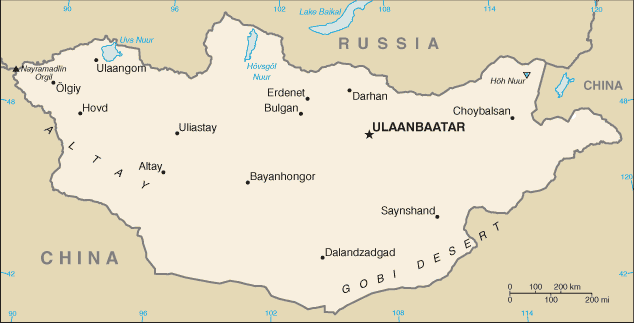 Mongolia map