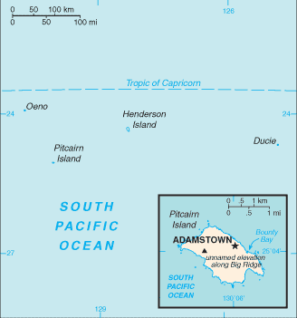 Pitcairn Islands map