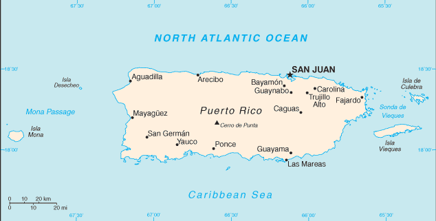 Puerto Rico map