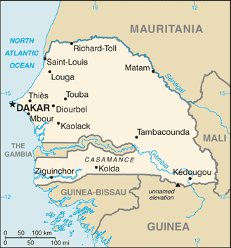 Senegal map