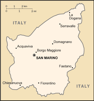 San Marino map