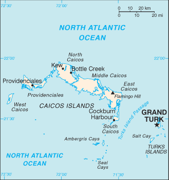 Turks and Caicos Islands map