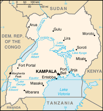 Uganda map