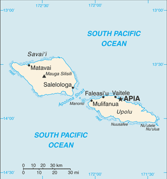 Samoa map