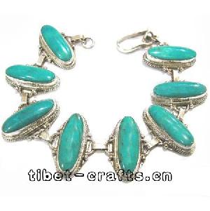 export tibet turquoise silver bracelet