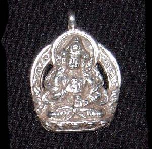 silver buddha pendant sterling buddhist jewelry