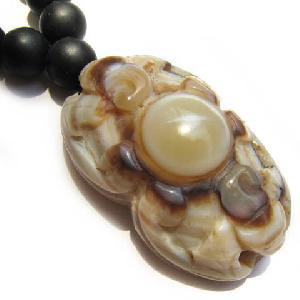 tibetan god eye dzi heaven bead amulet necklace