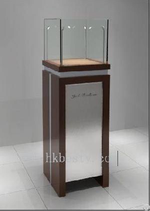 Cube Jewelry Display Tower Case With Led Lighting