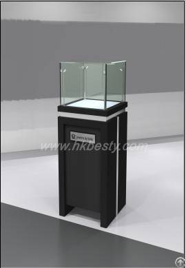 Display Cabinet Black Specularity Painting And High Power Led Lighting For Jewelry