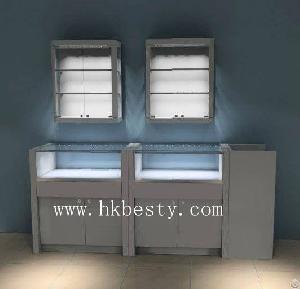 Ex-tra White Jewelry Counter Display With Light