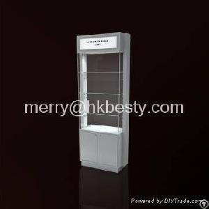 Glass And Mirror Display Cabinet For Diamond Jewelry Or Watch