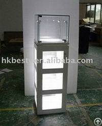 Glass Display Case With Black Bottom And High Power Led Lighting For Jewellery Or Watch