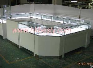 glossy jewelry kiosk showcases