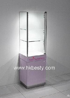 Glass Shelves Door Wooden Frame Jewellery Display Page 1