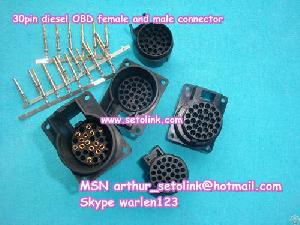 30pin Diesel Obd Female And Male Connector Sc010