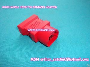 Sc029 Mazda 17pin Male To Obd16pin Female Connector Adapter