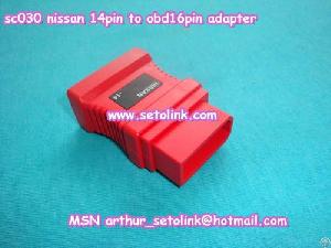 Sc030 Nissan 14pin To Obd16pin Adapter