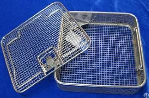 Round Hole Metal Medical Mesh Tray