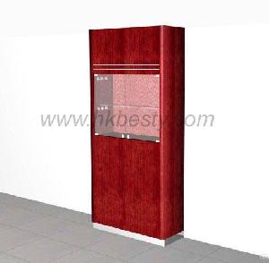 Cherry Wood Red Colour International Famous Brand Jewelry Display Showcase, Jewelry Store Furniture