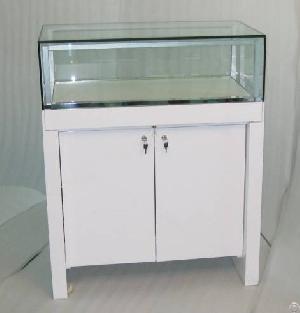 Glossy White Showcase Display Silver Jewellery