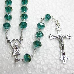 2012 catholic jewelry rondelle prayer beads tyre crystal rosary glass religious