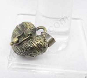 Antique Gold Heart Pandora Magic Box Lock Boxes Metal Charm Pandora Necklace Accessory Jewelry