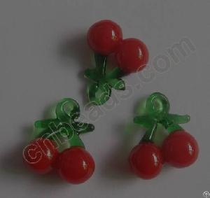 cherry glass charms lampwork fruit charm mini handmade pendants 2012 fashion jewelry