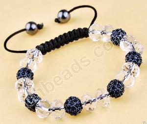 Crystal Rondelle Shamballa Bracelet Glass Tresor Paris Jewelry 2012 Handcraft