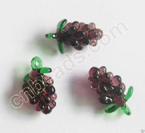 grape glass charms purple grapes wine mini lampwork fruit pendants