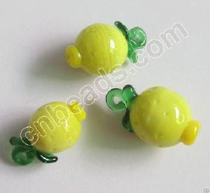 grapefruit glass charms mini fruit pendant handmade lampwork