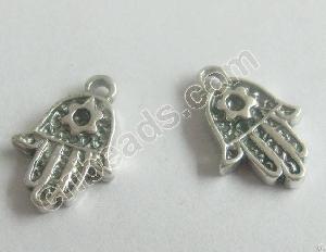 hand metal charm rhienstone pendants fashion alloy jewelry