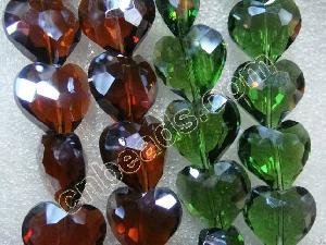 Large Heart Crystal Beads Faceted Glass Jewerly Accessories 2012 Fashion Crafts