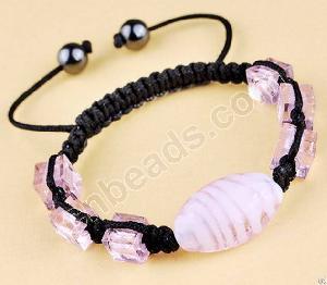 Square Glass Shamballa Bracelet Lampwork Tresor Paris Jewelry 2012 Fashion Handicraft