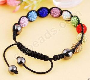 Mixed Color Clay Rhinestone Shamballa Bracelet Hematite Tresor Paris Bracelets 2012 Fashion Jewelry